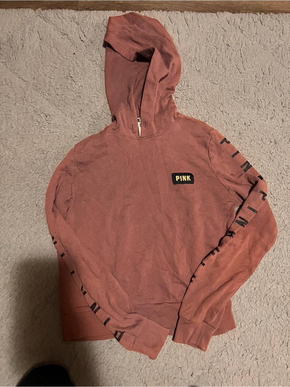 PINK Victoria's Secret Hooded Sweater in Dusty Rose